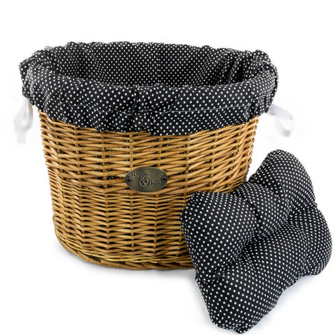 Black Polka Dots Basket Liner - Beach & Dog Co.