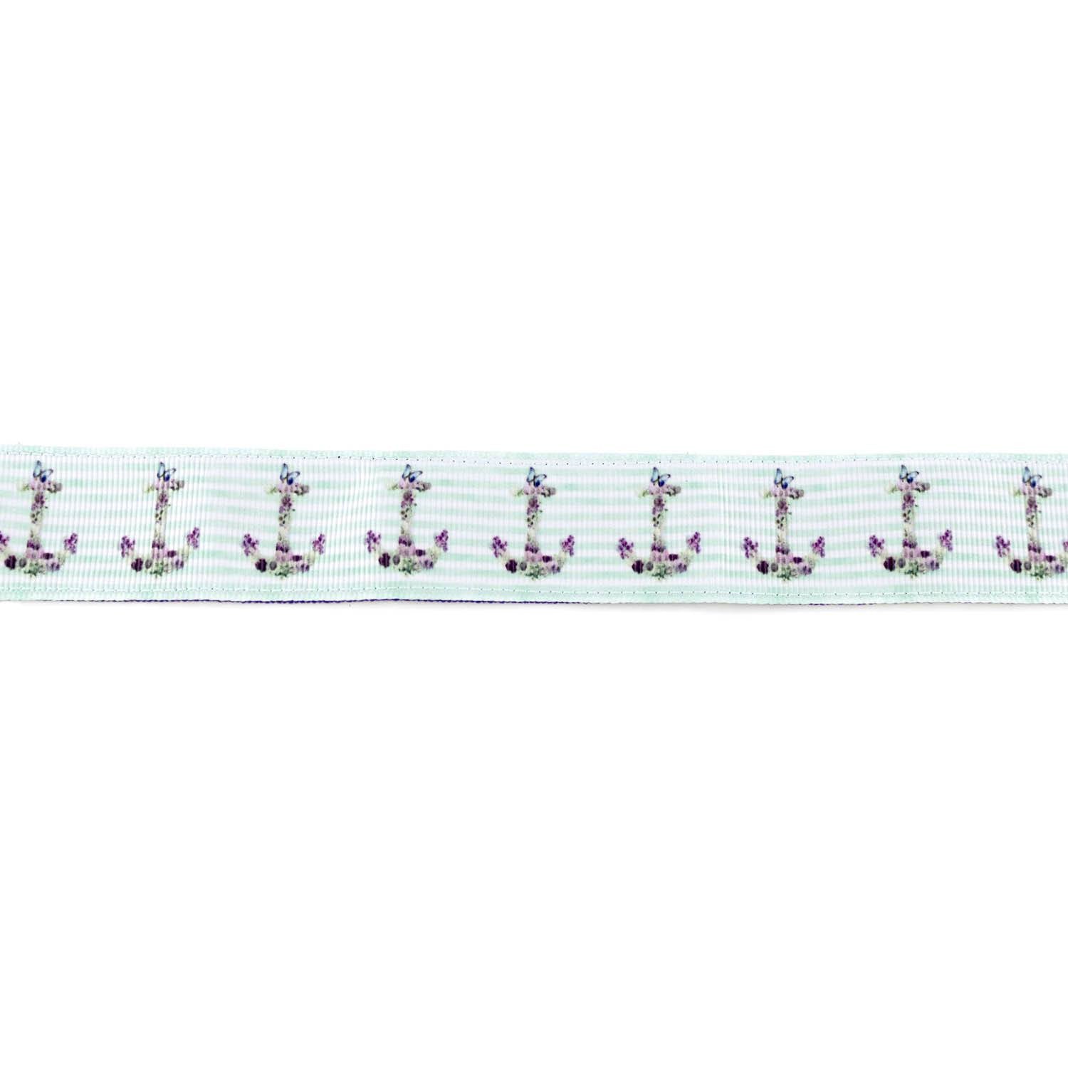 Blue Anchors on Celeste Leash - Beach & Dog Co.