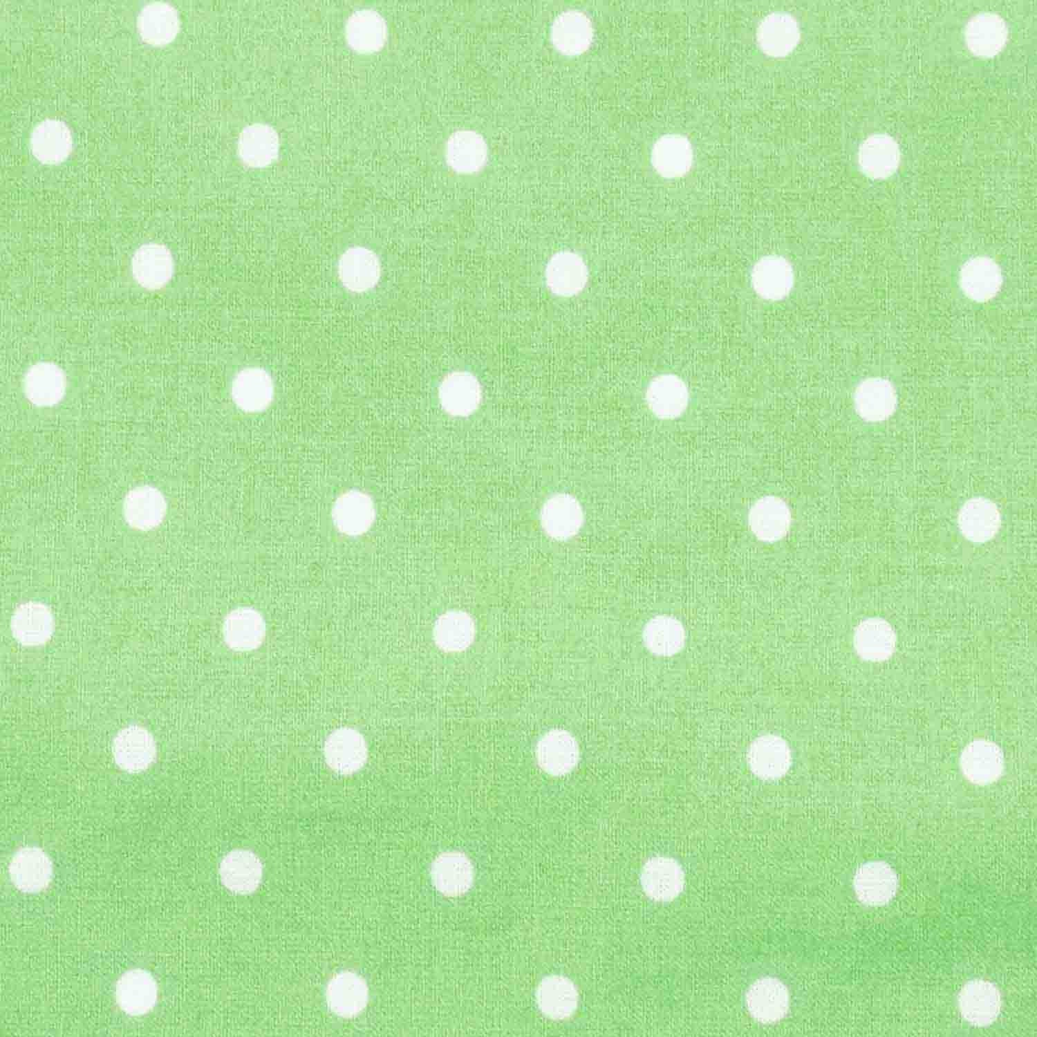 Light Green with White Polka Dots Basket Liner