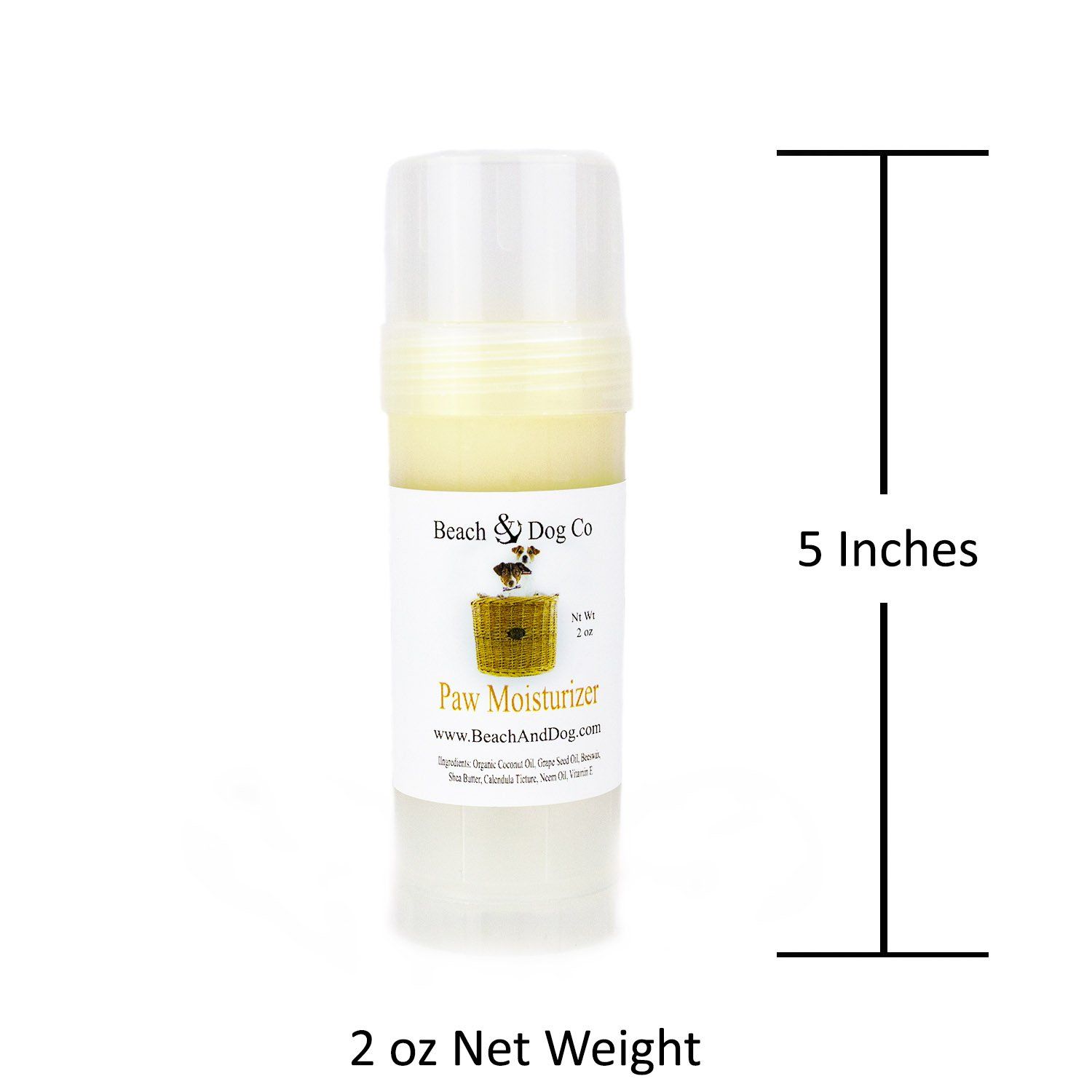 Paw Moisturizer (2 oz Twist Up) All Natural and Organic Formula - Beach & Dog Co.
