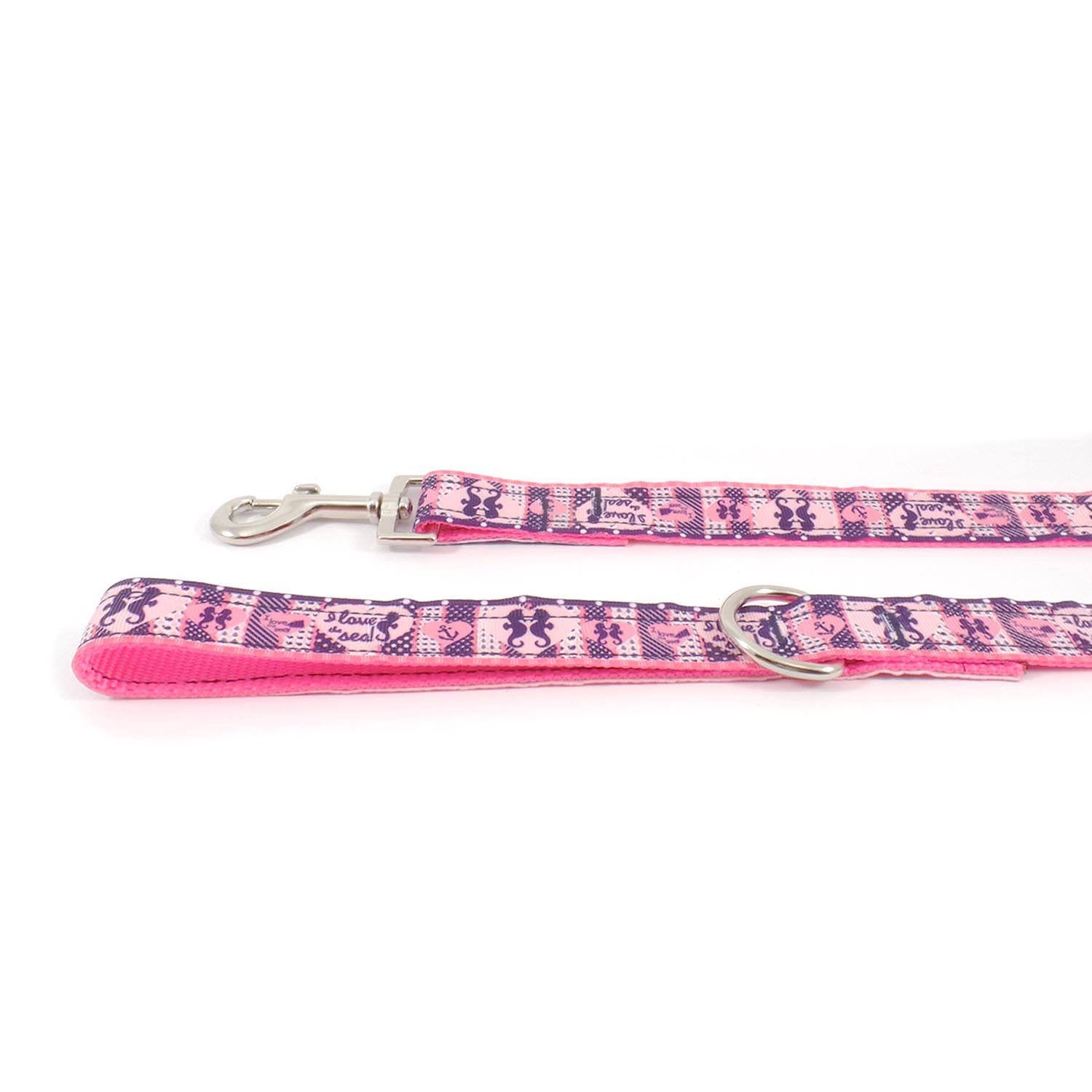 Pink Seahorses Leash - Beach & Dog Co.