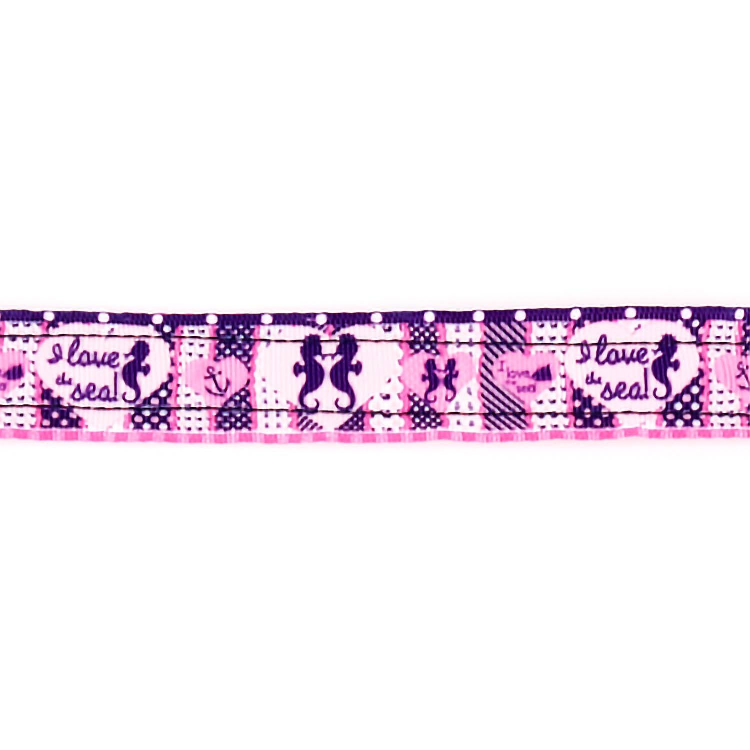 Pink Seahorses Collar - Beach & Dog Co.
