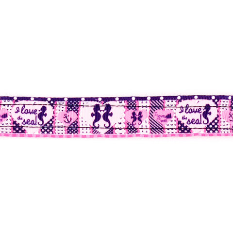 Pink Seahorses Collar - Beach & Dog Co.