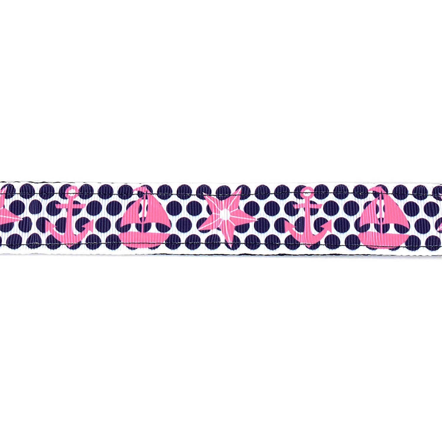 Polka Dot Blue and Pink Leash - Beach & Dog Co.