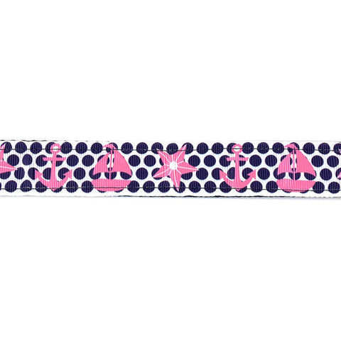Polka Dot Blue and Pink Collar - Beach & Dog Co.