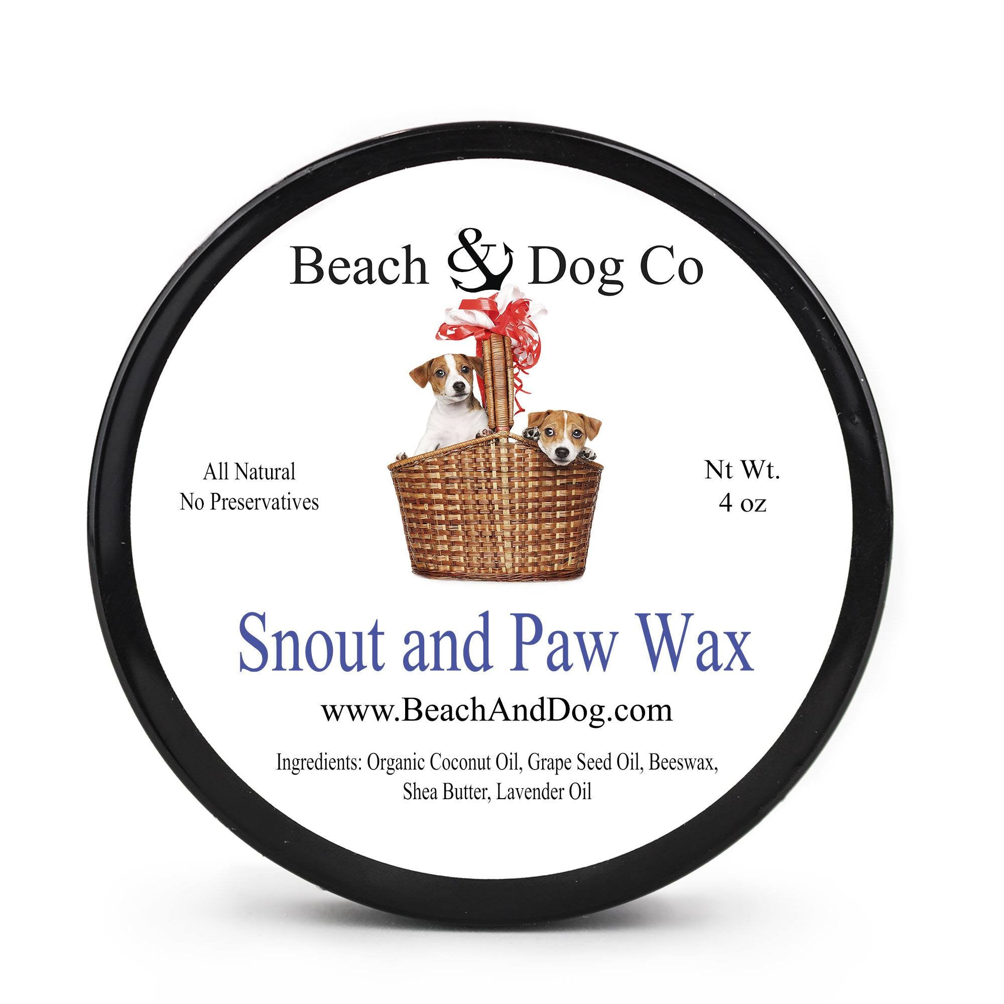 Snout and Paw Wax (4 oz) For Dry Chapped Cracked Noses and Paws