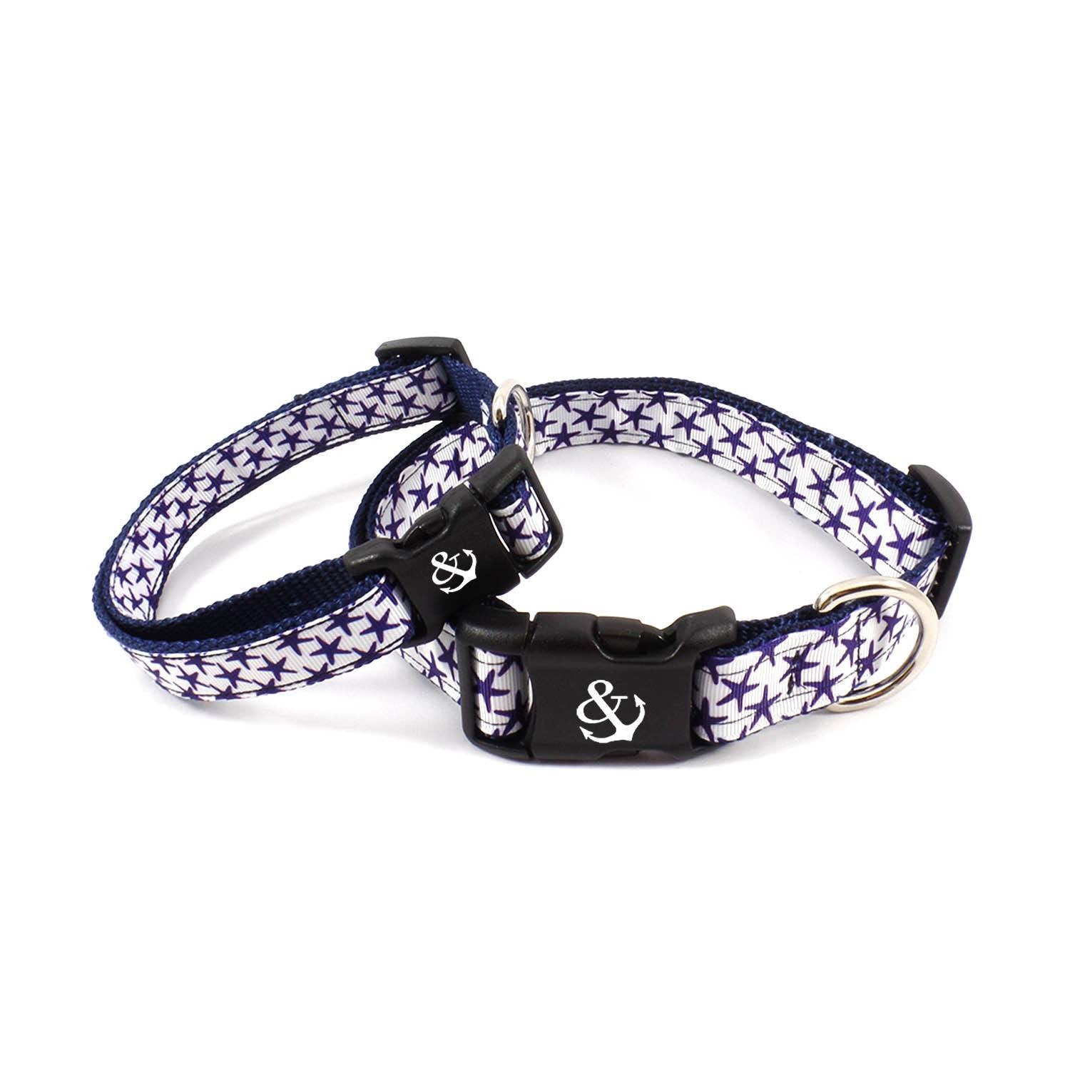 White and Purple Starfish Collar