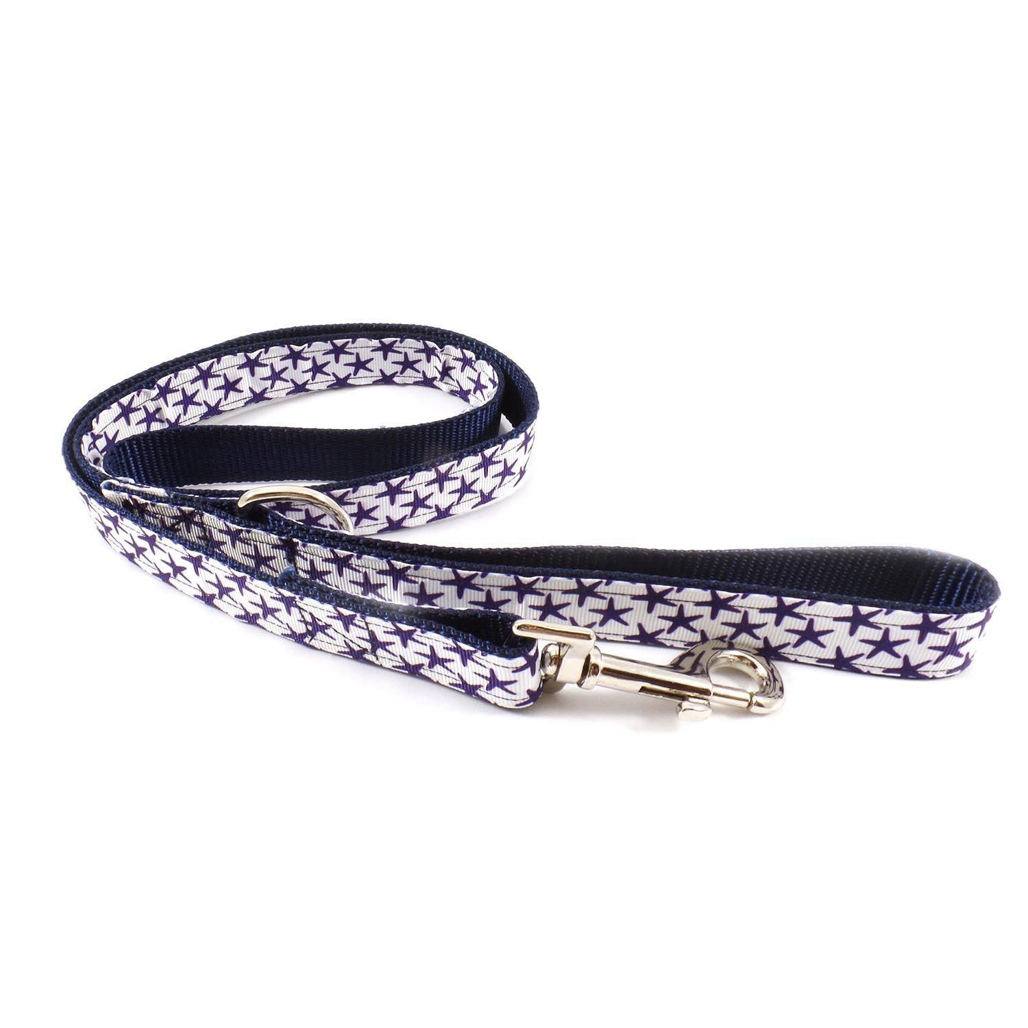 White and Blue Starfish Leash