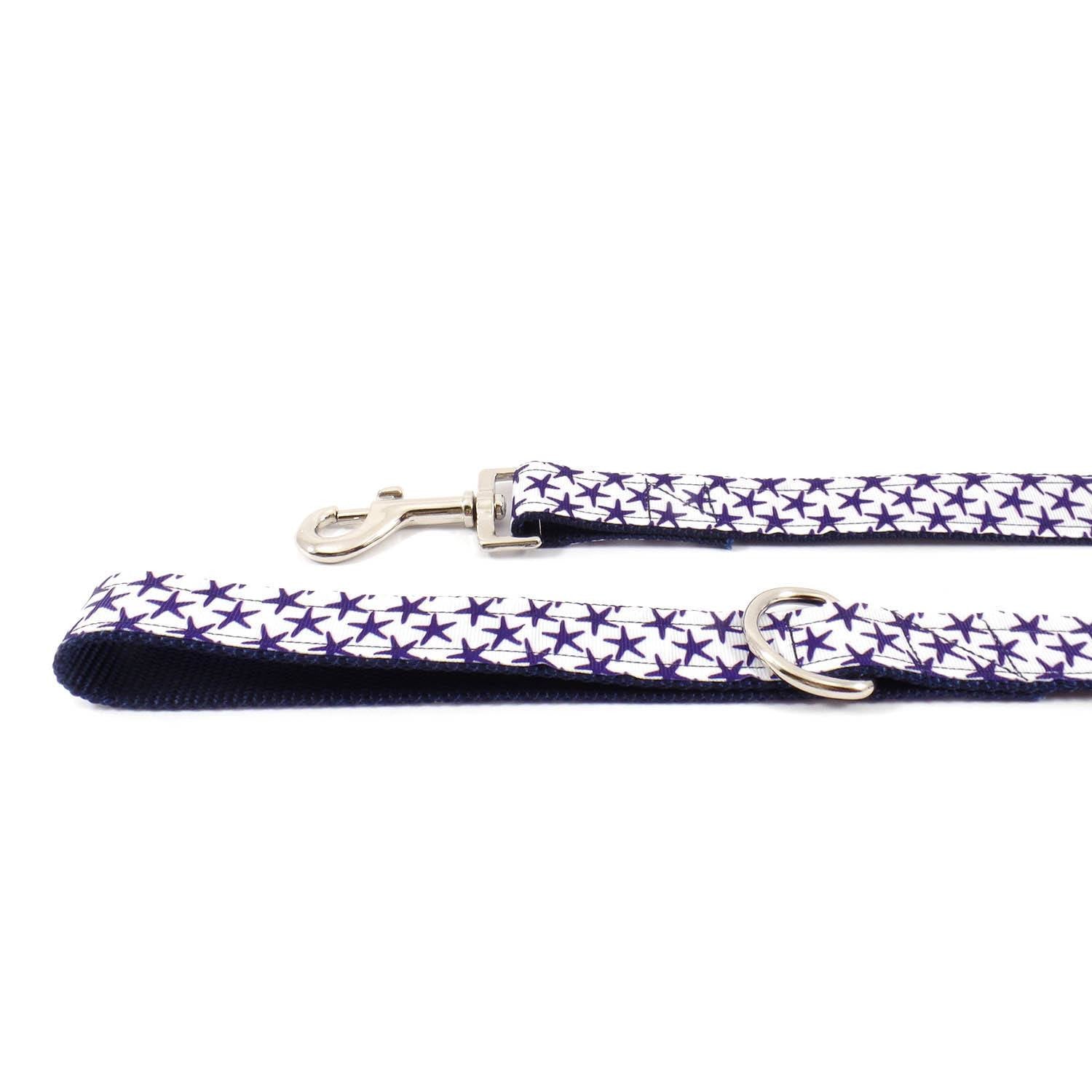 White and Blue Starfish Leash - Beach & Dog Co.