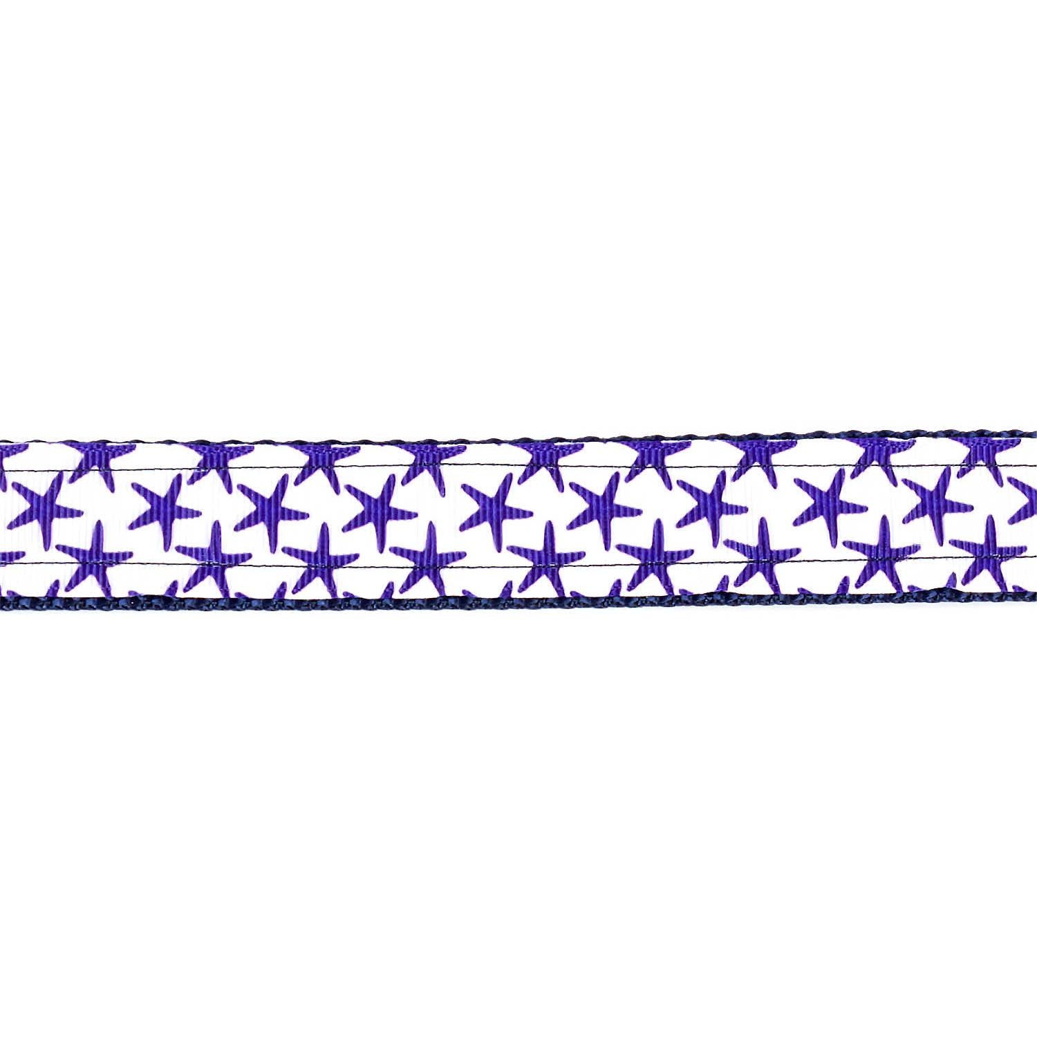White and Purple Starfish Collar - Beach & Dog Co.