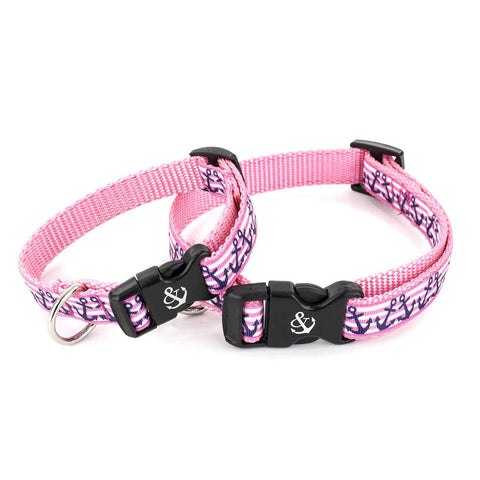 Pink Starfish with Blue Shells Leash