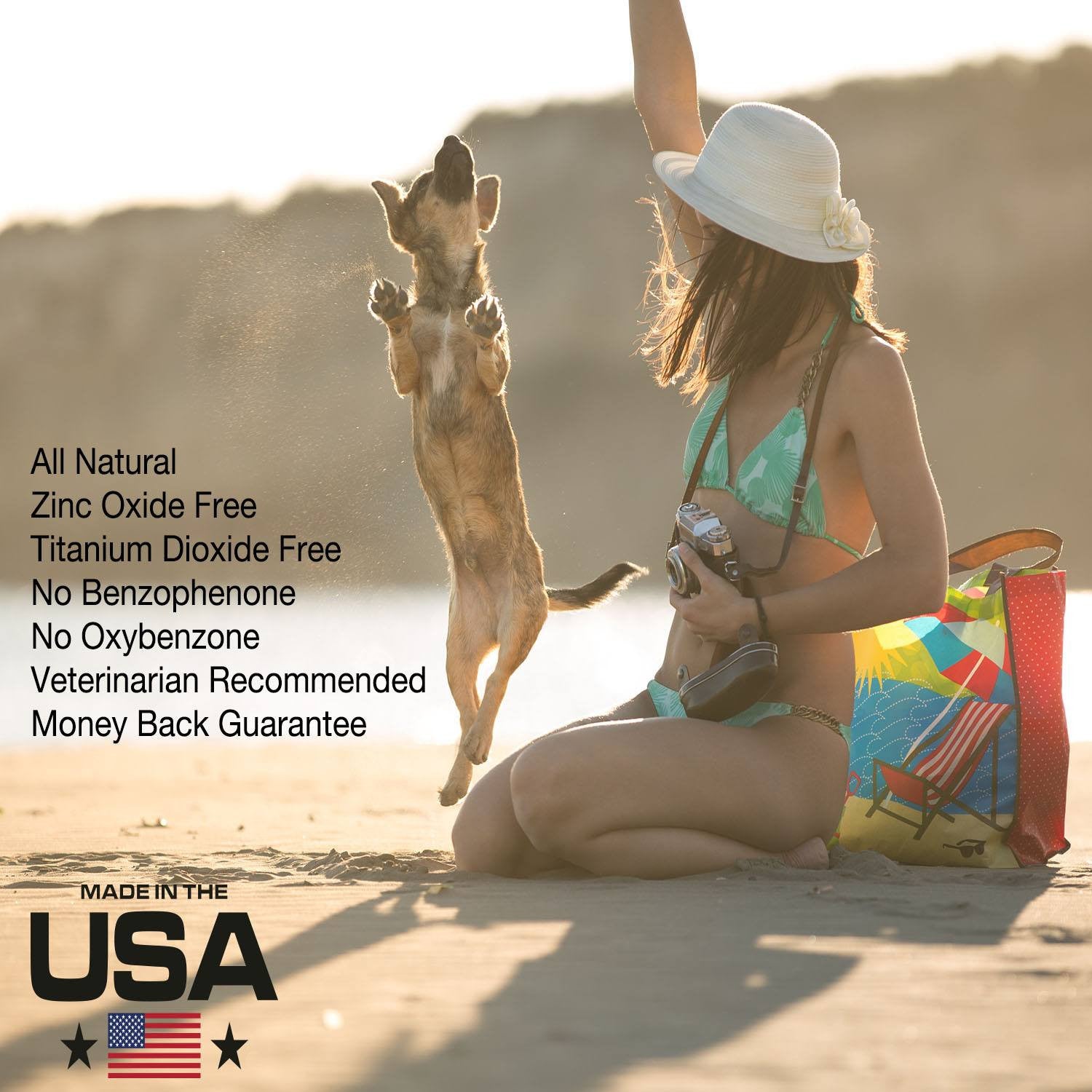 Canine Sunscreen (4 oz) Zinc and Titanium Dioxide Free - Beach & Dog Co.