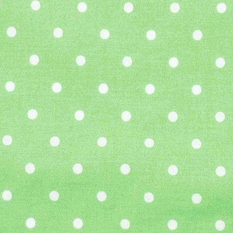 Light Green with White Polka Dots Basket Liner - Beach & Dog Co.
