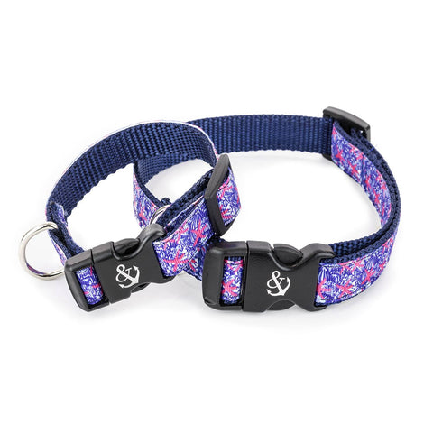 White and Purple Starfish Collar