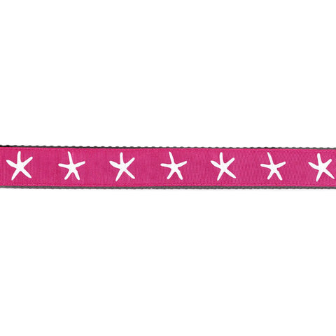 Pink and Black with White Starfish Leash - Beach & Dog Co.