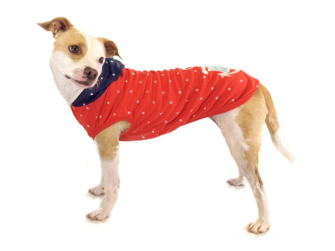 Dog Hoodie Red and Blue with Anchor - Beach & Dog Co.